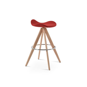 Soho Concept Falcon Pyramid Barstools – Luxurious Wool Upholstery, Elegant Wood Design, 10-year Guarantee, 250 Lbs Natural,Red  Soho-concept-dining-chair-08469