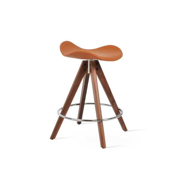 Soho Concept Falcon Pyramid Barstools & Counterstools - Stylish Wood Swivels With 5-year Guarantee & Comfort Walnut  Soho-concept-dining-chair-08478