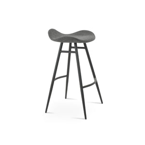 Soho Concept Falcon Galata Barstools & Counterstools - Ergonomic Design, Luxurious Camira Wool, 10-year Guarantee Black,Dark Grey Steel Tubular Legs Soho-concept-dining-chair-08415