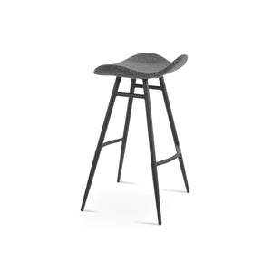 Soho Concept Falcon Galata Barstools & Counterstools - Ergonomic Design, Luxurious Camira Wool, 10-year Guarantee Black,Dark Grey Steel Tubular Legs Soho-concept-dining-chair-06808