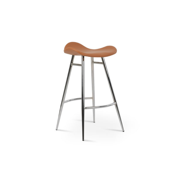 Soho Concept Falcon Galata Barstools & Counterstools - Premium Upholstery, 5-year Guarantee, Stylish Chrome Finish Chrome Steel Tubular Legs Soho-concept-dining-chair-08413