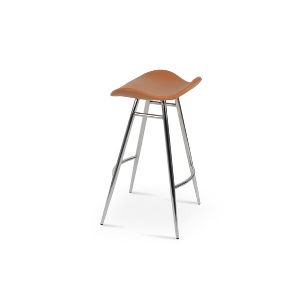 Soho Concept Falcon Galata Barstools & Counterstools - Premium Upholstery, 5-year Guarantee, Stylish Chrome Finish Chrome Steel Tubular Legs Soho-concept-dining-chair-06807