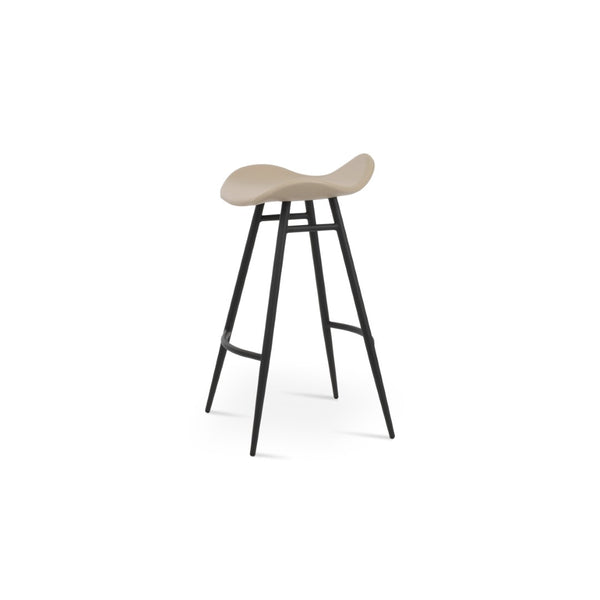 Soho Concept Falcon Galata Barstools & Counterstools - Premium Upholstery, 5-year Guarantee, Stylish Chrome Finish Black Steel Tubular Legs Soho-concept-dining-chair-08412