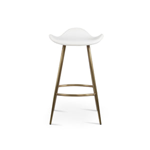 Soho Concept Falcon Galata Barstools & Counterstools - Premium Upholstery, 5-year Guarantee, Stylish Chrome Finish Brass,White Steel Tubular Legs Soho-concept-dining-chair-08411