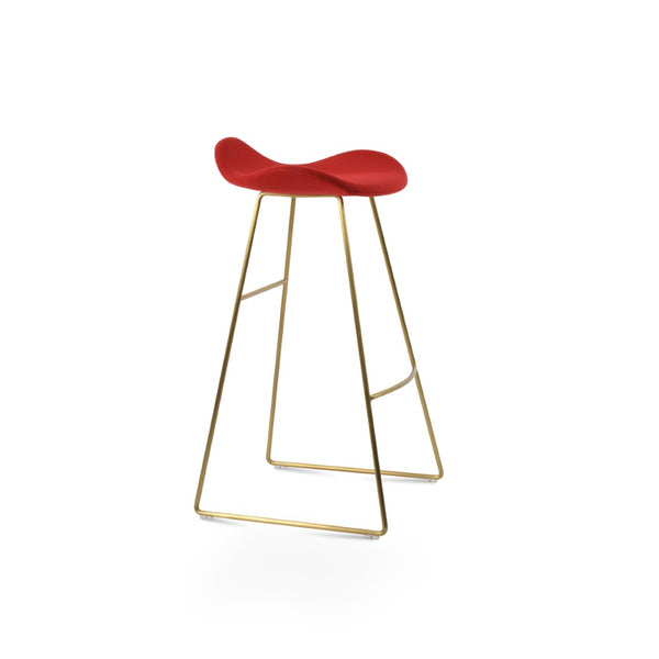 Soho Concept Cattelan Pr-wood Barstools With Wool Upholstery & Solid Wood Base – Stylish Comfort For Any Space Brass,Red  Soho-concept-dining-chair-08421