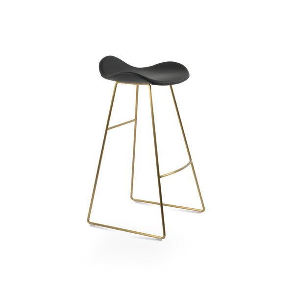 Soho Concept Cattelan Pr-wood Barstools With Wool Upholstery & Solid Wood Base – Stylish Comfort For Any Space Brass,Black  Soho-concept-dining-chair-08419