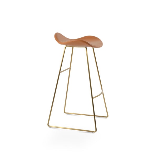 Soho Concept Cattelan Pr-wood Barstools With Wool Upholstery & Solid Wood Base – Stylish Comfort For Any Space Brass  Soho-concept-dining-chair-08420