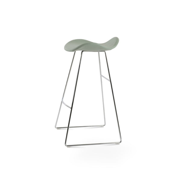 Soho Concept Falcon Wire Counter Barstools With Italian Ppm & Camira Era Fabric – Stylish, Durable Design! Chrome  Soho-concept-dining-chair-08424