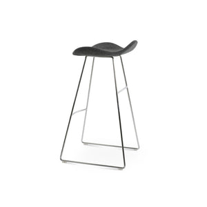 Soho Concept Falcon Wire Counter Barstools - Premium Camira Wool Fabric, Industrial Design, 10-year Guarantee, Grey Chrome,Dark Grey  Soho-concept-dining-chair-08422