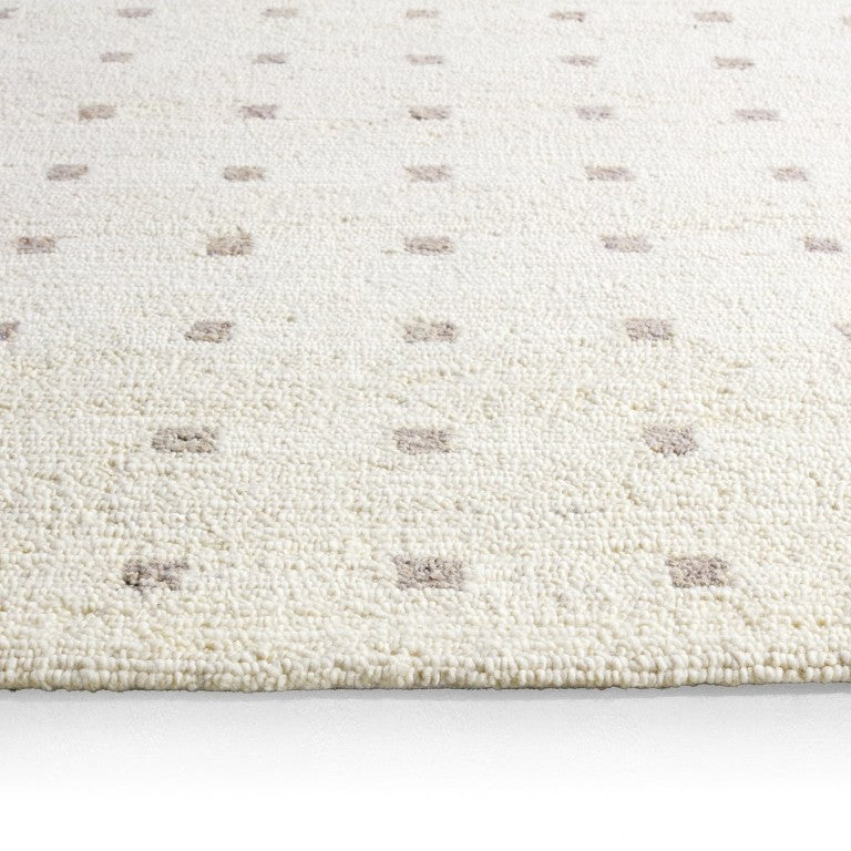 Jaipur Living Jaipur Form & Weave Hand-Tufted Wool 18" Swatch — Low-Pile Ivory/Tan Sample, Durable Texture RSW105385