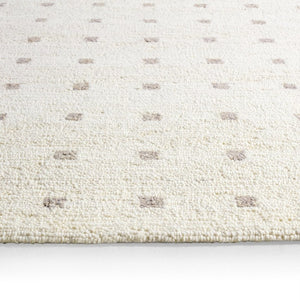Jaipur Living Jaipur Form & Weave Hand-Tufted Wool 18" Swatch — Low-Pile Ivory/Tan Sample, Durable Texture RSW105385