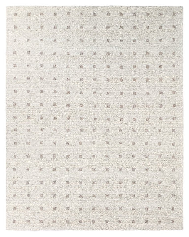 Jaipur Living Jaipur Form & Weave Hand-Tufted Wool 18" Swatch — Low-Pile Ivory/Tan Sample, Durable Texture RSW105385