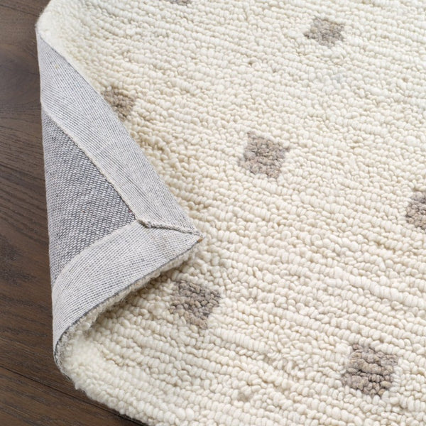 Jaipur Living Jaipur Form & Weave Hand-Tufted Wool 18" Swatch — Low-Pile Ivory/Tan Sample, Durable Texture RSW105385