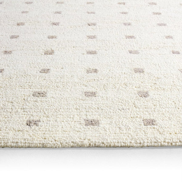 Jaipur Living Jaipur Form & Weave Hand-Tufted Wool 18" Swatch — Low-Pile Ivory/Tan Sample, Durable Texture RSW105385