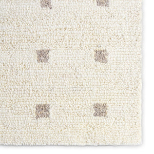 Jaipur Living Jaipur Form & Weave Hand-Tufted Wool 18" Swatch — Low-Pile Ivory/Tan Sample, Durable Texture RSW105385