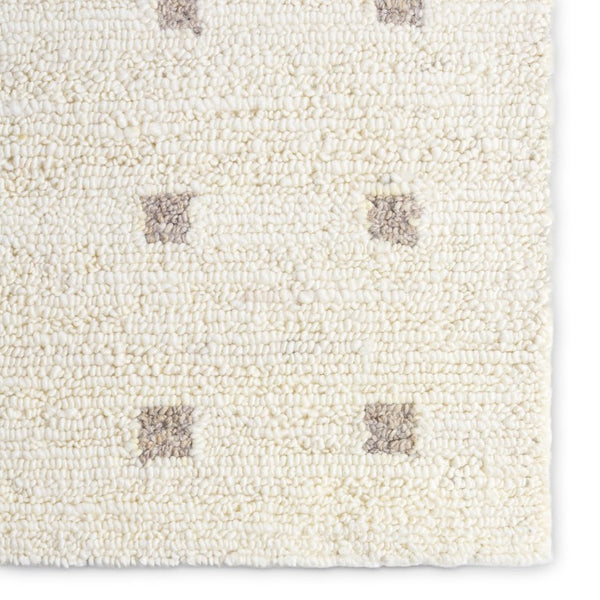 Jaipur Living Jaipur Form & Weave Hand-Tufted Wool 18" Swatch — Low-Pile Ivory/Tan Sample, Durable Texture RSW105385