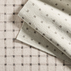 Jaipur Living Jaipur Form & Weave Hand-Tufted Wool 18" Swatch — Low-Pile Ivory/Tan Sample, Durable Texture RSW105385