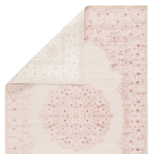 Jaipur Living Fables Malo Fb123 Powerloomed Machinemade 58% Acrylic 33% Rayon 9% Polyester Traditional Medallion Indoor Rug Pink, White 58% Acrylic 33% Rayon 9% Polyester Rug139836