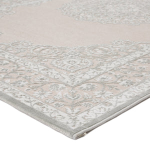 Jaipur Living Fables Malo Fb124 Powerloomed Machinemade 59% Acrylic 32% Rayon 9% Polyester Traditional Medallion Indoor Rug Gray, White 59% Acrylic 32% Rayon 9% Polyester Rug134220