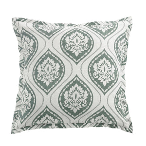 Hiend Accents Graphic Print Euro Sham - Elevate Your Bedroom With Spa-inspired Elegance And Tranquil Style Green,White 100% Polyester Fb1611e1