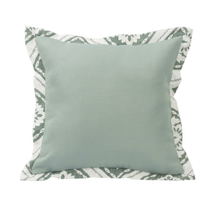Hiend Accents Belmont Textured Fabric Flanged Pillow With Chic Graphic Print For Stylish Home Decor Enhancement Green Shell, 100% Polyester. Fill, 100% Waterfowl Feathers Fb1611p1