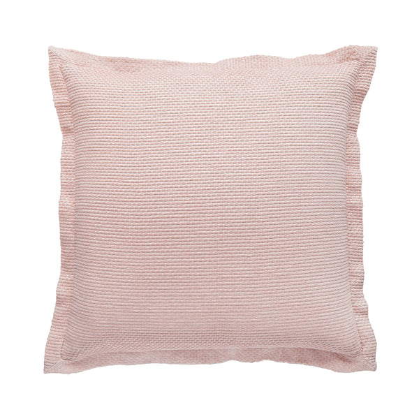 Hiend Accents Jolie Blush Euro Sham - Luxurious Chenille With Dobby Weave, Elegant Flanged Edges For Chic Decor Pink 100% Polyester Fb1613e1