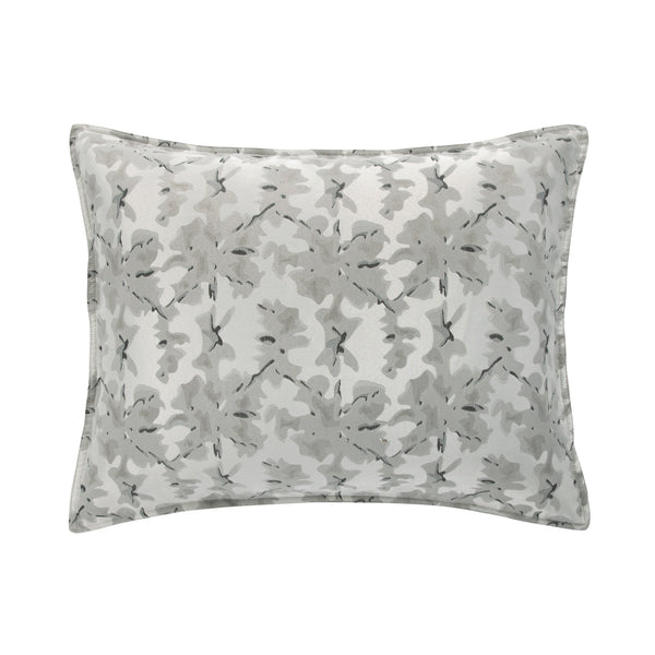 Hiend Accents Warshack Silver & Gray Inkblot Pillow Sham Set - Elegant Abstract Design For Modern Bedroom Decor Gray 100% Polyester Fb1615ps-ss-oc
