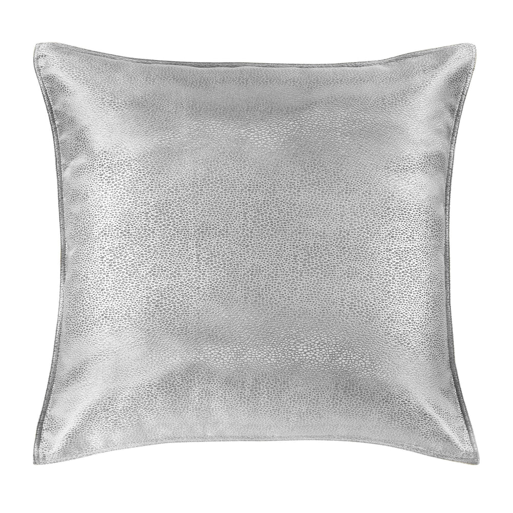 Hiend Accents Marilyn Modern Bubble Euro Sham – Luxurious Metallic Jacquard Design For Elegant Bedroom Decor Gray 100% Polyester Fb1617es-os-gy