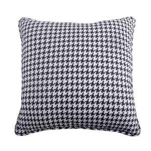 Hiend Accents Hamilton Houndstooth Euro Sham - Chic Accent For Modern Decor, Timeless Design With Elegant Detailing White,Gray 100% Polyester Fb1713e2