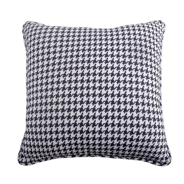 Hiend Accents Hamilton Houndstooth Euro Sham - Chic Accent For Modern Decor, Timeless Design With Elegant Detailing White,Gray 100% Polyester Fb1713e2