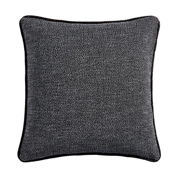 Hiend Accents Hamilton Reversible Tweed Euro Sham - Elevate Your Bedroom Decor With Classic Menswear Elegance Gray 100% Polyester Fb1713e3