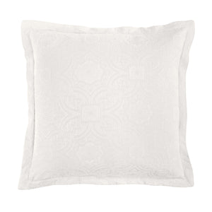 Hiend Accents Matelassé Euro Sham - Luxurious Textured Pillow Cover For Elegant Bedroom Decor And Sophisticated Style Ivory 68% Cotton,32% Polyester Fb1755e2-os-oc