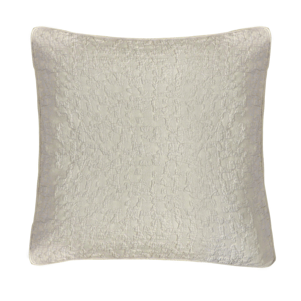 Hiend Accents Porto Matelassé Euro Sham - Sophisticated 100% Cotton Bedding Accent With Abstract Texture Design Vintage White 100% Cotton Fb1757es-os-vw