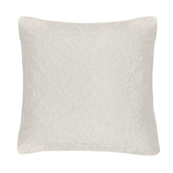 Hiend Accents Porto Matelassé Euro Sham - Sophisticated 100% Cotton Bedding Accent With Abstract Texture Design Vintage White 100% Cotton Fb1757es-os-vw