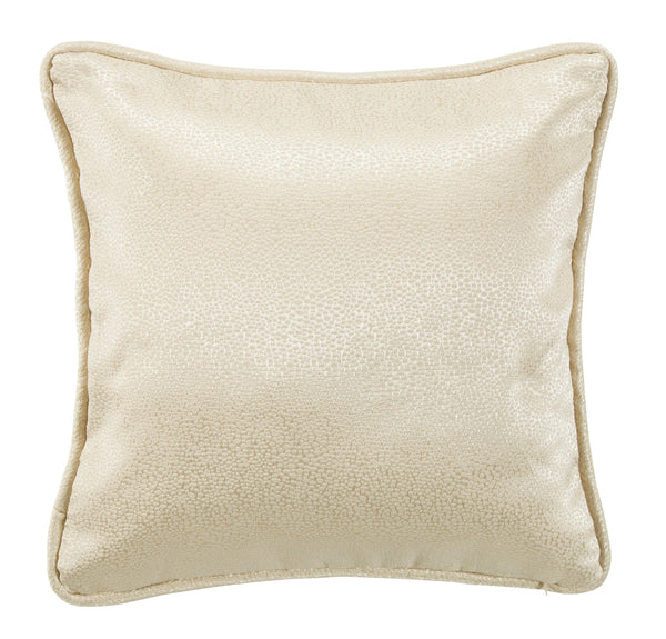 Hiend Accents Hollywood Reversible Embroidered Throw Pillow - Glamorous Chevron Design For Luxurious Home Decor White,Gold  Fb1774p1