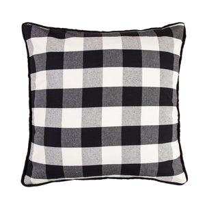 Hiend Accents Blackberry Buffalo Check Euro Sham - Rustic Elegance For Cozy Home Decor And Versatile Styling Black,Natural 80% Cotton,20% Linen Fb1776e1