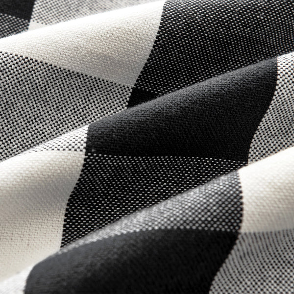 Hiend Accents Camille Buffalo Check Duvet Cover Set - Cozy 3-piece Cotton Ensemble For A Charming Bedroom Retreat Black & Natural 100% Cotton Fb1778ds-sq-bk