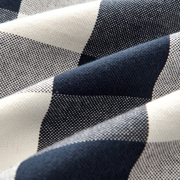 Hiend Accents Camille Buffalo Check Duvet Cover Set - Cozy 3-piece Cotton Ensemble For A Charming Bedroom Retreat Navy 100% Cotton Fb1778ds-sq-na