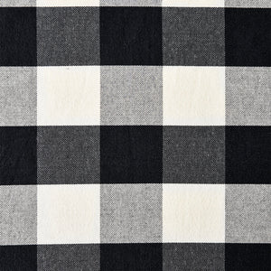 Hiend Accents Camille Buffalo Check Duvet Cover Set - Cozy 3-piece Cotton Ensemble For A Charming Bedroom Retreat Black & Natural 100% Cotton Fb1778ds-sq-bk