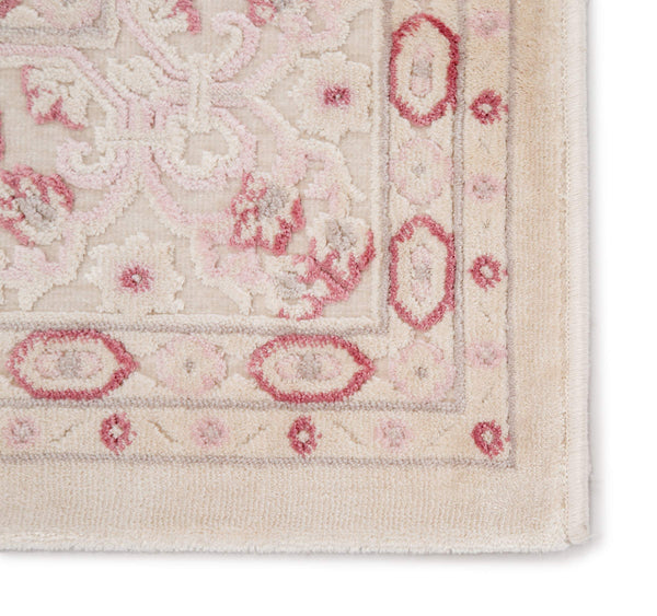 Jaipur Living Jaipur Living Ornate Damask Brocade Area Rug Ivory Blush High-low Pile Bedroom Accent RUG142067