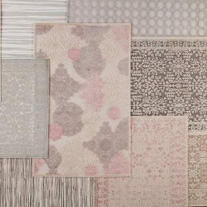 Jaipur Living Jaipur Living Ornate Damask Brocade Area Rug Ivory Blush High-low Pile Bedroom Accent RUG142067
