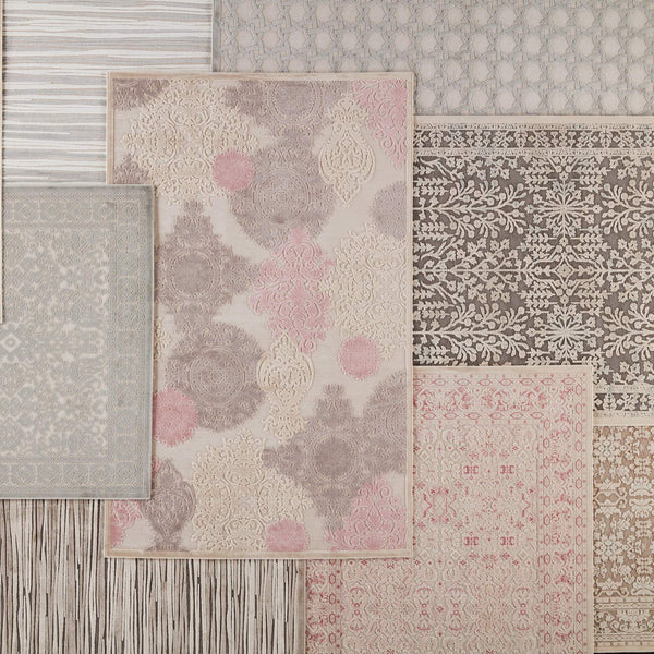 Jaipur Living Jaipur Living Ornate Damask Brocade Area Rug Ivory Blush High-low Pile Bedroom Accent RUG142067