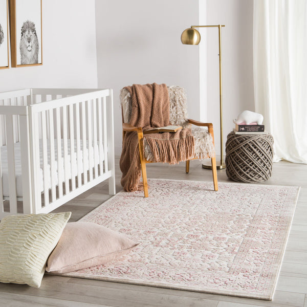 Jaipur Living Jaipur Living Ornate Damask Brocade Area Rug Ivory Blush High-low Pile Bedroom Accent RUG142067
