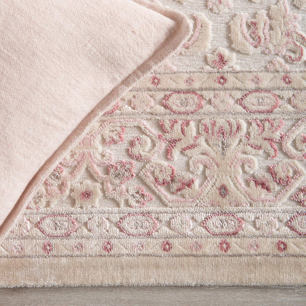 Jaipur Living Jaipur Living Ornate Damask Brocade Area Rug Ivory Blush High-low Pile Bedroom Accent RUG142067