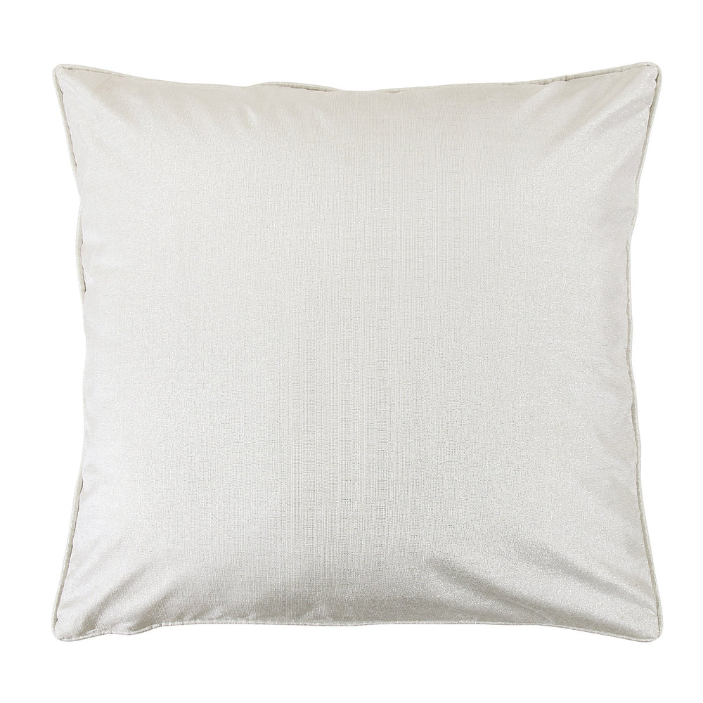 Hiend Accents Celeste Sparkling Silver Euro Sham - Elevate Your Bedroom Decor With Luxurious Shimmering Elegance White 100% Polyester Fb1823e3