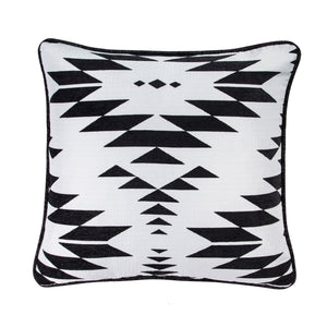 Hiend Accents Amelia Aztec Jacquard Euro Sham - Modern Geometric Design For Chic Southwestern Bedroom Décor Black,White 100% Polyester Fb1826e1