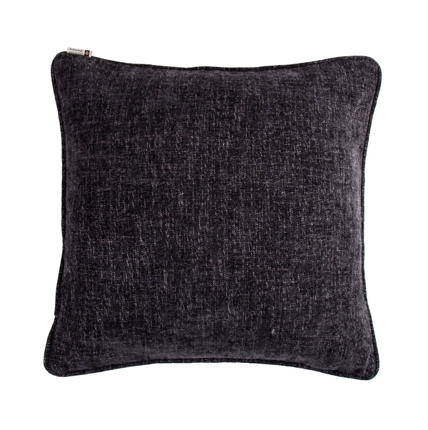 Hiend Accents Amelia Charcoal Gray Twill Euro Sham - Elevate Your Bedroom With Stylish Versatility And Chic Design Black,White 100% Polyester Fb1826e2