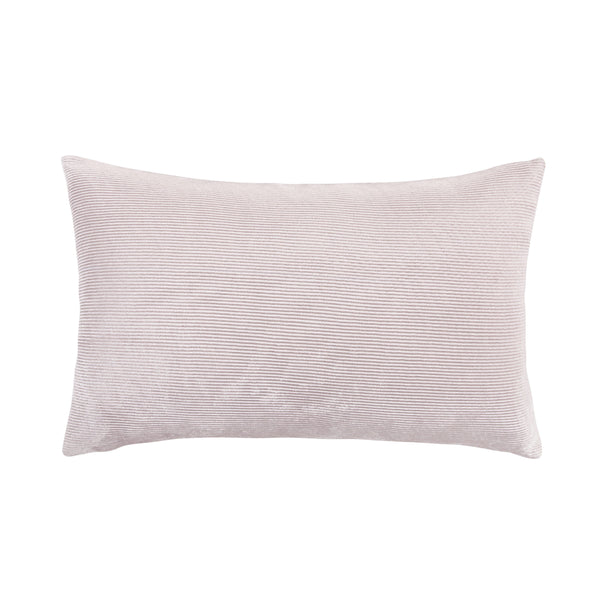 Hiend Accents Velvet Lumbar Pillow - Luxurious Channel-stitched Accent For Home Décor And Cozy Comfort Pink 100% Polyester Fb1826p3