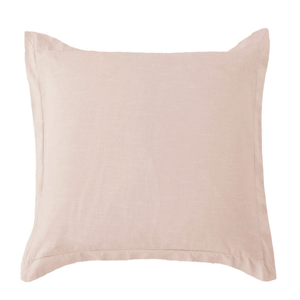 Hiend Accents Luna Washed Linen Tailored Euro Sham - Elevate Your Bedroom With Soft, Stylish Comfort And Versatility Blush 70% Viscose,30% Linen Fb1827es-os-bh