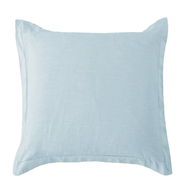 Hiend Accents Luna Washed Linen Tailored Euro Sham - Elevate Your Bedroom With Soft, Stylish Comfort And Versatility Light Blue 70% Viscose,30% Linen Fb1827es-os-lb